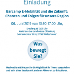Barcamp „E-Mobilität und die Zukunft: Chancen und Folgen für unsere Region“